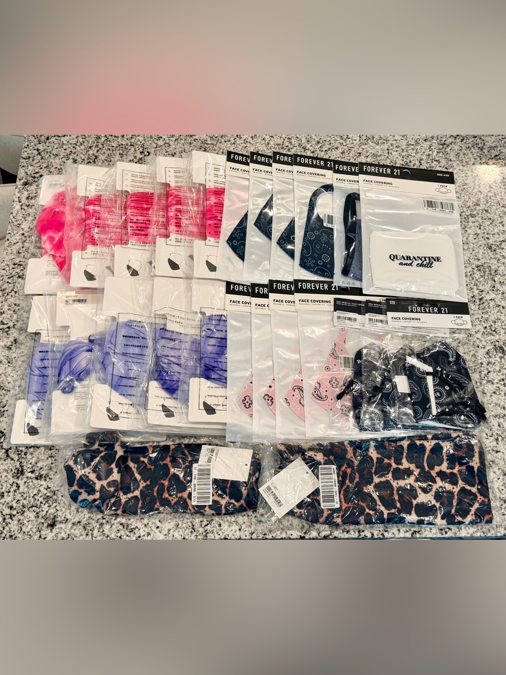 Forever 21 Face Masks & Gaiter Face Coverings Brand New Lot 25 Pieces